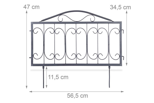 Borde decorativo de la cerca del jardín del metal del patio al aire libre para el paisaje, paneles de cercado de las secciones de la barrera animal del borde plegable