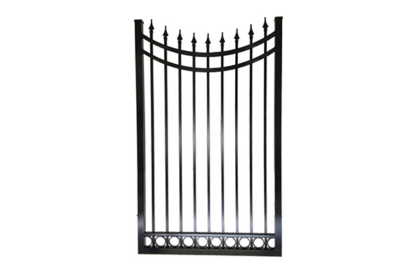 Puerta de cerca de pasarela de metal de estilo personalizado, color negro, superventas, para villa, jardín y patio que protege su hogar